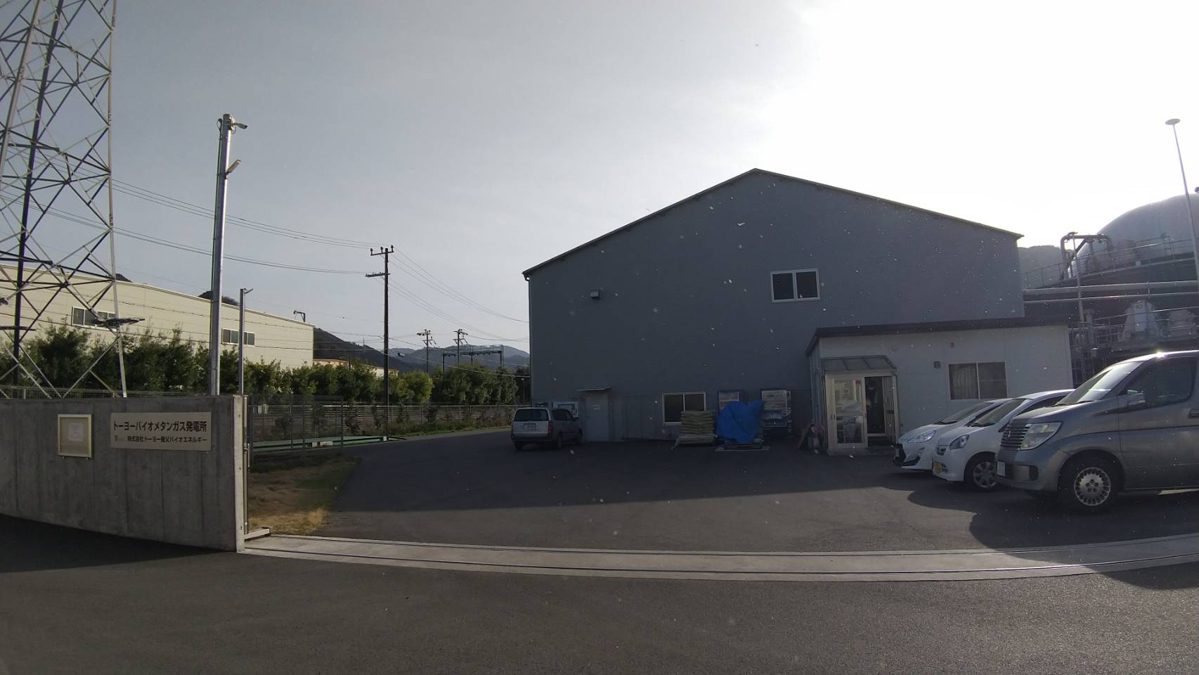 搬入ルート⑥：発電所門正面の様子